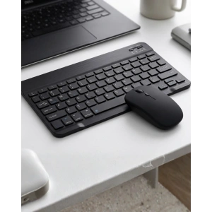Kablosuz Bluetooth Klavye Mouse Seti Wireless Sessiz İnce Tasarım Çoklu Uyumlu