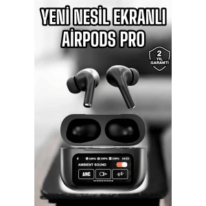 Kablosuz Bluetooth Kulaklık Ekranlı Uzun Şarj Süreli ANC Destekli