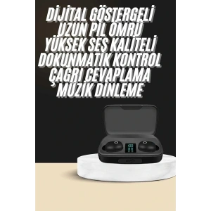 Kablosuz Dijital Göstergeli Çağrı Cevaplayabilen TWS 5.0 Bluetooth Kulaklık