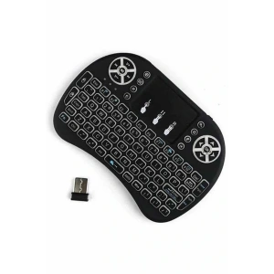 Kablosuz Türkçe Q Klavye RGB Işıklı Televizyon Ps3 Dokunmatik Mouse