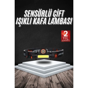 Kafa Lambası Çalışma Işığı Süper Parlak Mıknatıslı Lityum Lion Pilli