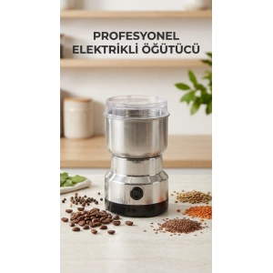 Kahve ve Baharat Öğütücü Makine Paslanmaz Çelik Ergonomik Kullanım