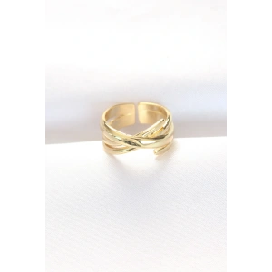 Kalın Gold Renk Ayarlanabilir Yüzük