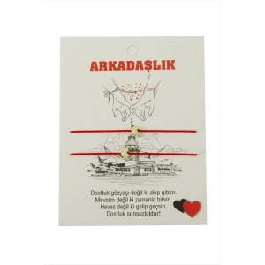 Kalp Arkadaşlık İp Bileklik 2 Adet
