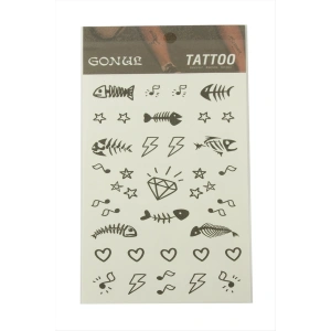 Kalp Balık Tattoo Dövme Sticker
