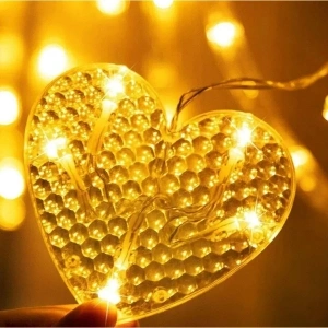 Kalp Perde Led Işık 3m 6 Sıra 12 Adet Gün Işığı