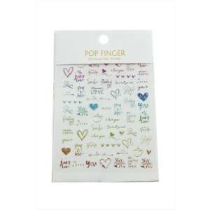 Kalp Yazılı Tattoo Dövme Sticker