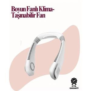 Kanatsız Boyun Tipi Fan | Giyilebilir Serinletici, Düşük Sesli, Hafif ABS Gövde, USB Şarj Edilebilir