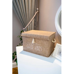 Kapaklı Püskül Detaylı Düzenleyici Çok Amaçlı Organizer Keçe Sepet (mini) - 03495