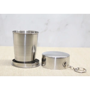 Katlanabilir Tekli Paslanmaz Çelik Shot Bardak - Model 2