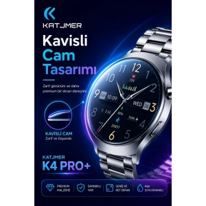Kavisli Cam Tasarımlı Akıllı Saat AMOLED Ekran Üç Kordonlu Günlük Kullanım Seti