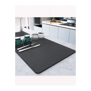 Kaymaz Tabanlı Çok Amaçlı Su Emici Sihirli Tezgah Üstü Bulaşık Yıkama Kurulama Kurutma Matı