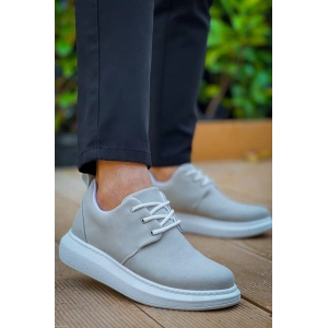 KB-003 Kuback Gri Süet Bağcıklı  Günlük Erkek Ayakkabı