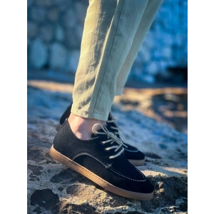 KB-X5 Kuback Siyah  Süet Bağcıklı  Günlük Erkek Ayakkabı