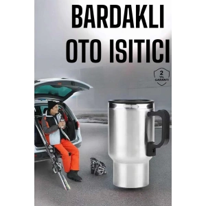 Kettle Kapaklı Araç İçi Termos Tüm Arabalara Uyumlu Çakmaklık Girişli Su Isıtıcı Bardak