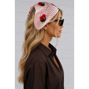Kiraz Örme Bohem Bandana