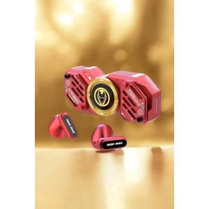 Kırmızı Kablosuz Bluetooth Kulaklık Stres Çarklı Oyuncu Kulaklığı