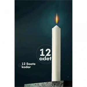 Klasik Mum 12 Adet - Kokusuz Mum