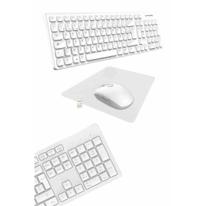 Klavye Mouse Seti Sessiz Kablosuz Türkçe TV  PC Uyumlu