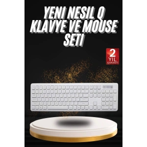 Klavye Mouse Seti Sessiz Kablosuz Türkçe TV  PC Uyumlu