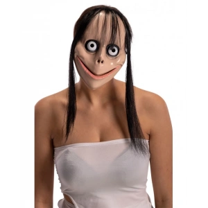Korkunç Ürpertici Uzun Saçlı Momo Maskesi 24x16 cm