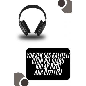 Kulak Üstü Kablosuz Bluetooth Kulaklık Yumuşak Süngerli SD Kart Girişli