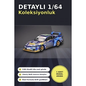 LBWK Formula Drift 1/64 Nissan S15 Silvia Model Araba - Liberty Walk Replica BX-313402