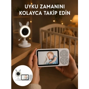 LCD Ekranlı Bebek İzleme Kamerası Ninnili Gece Görüşlü Güvenlik Sistemi Yeni Nesil