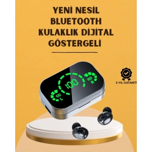 LED Ekranlı Kablosuz Kulaklık – Gürültü Önleyici Mikrofon ve Dokunmatik Özellikli