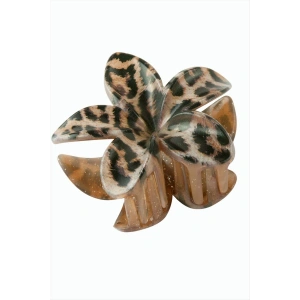 Leopar Desenli Lotus Mandal Toka 8 cm