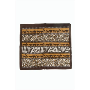 Leopar Desenli Zr Şifon Fular 50*50 cm