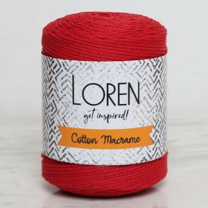 Loren Cotton Macrame Kırmızı - R095 - 34374