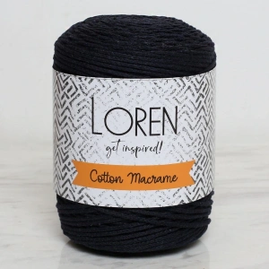 Loren Cotton Macrame Lacivert - R005 - 34361