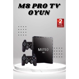 M8 PRO Mini 2.4G 10K ultra HD 64 GB TV BOX Android TV GAME BOX  2 Adet Oyun Konsolu