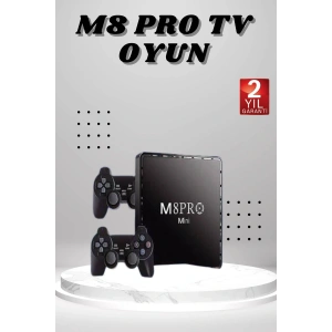 M8 PRO Mini 2.4G 10K ultra HD 64 GB TV BOX Android TV GAME BOX  2 Adet Oyun Konsolu