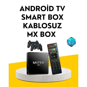 M8Pro Android TV Box ve Retro Oyun Konsolu – 10K Ultra HD Görüntü