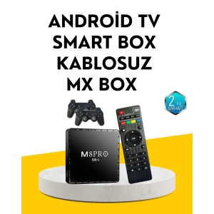 M8Pro Android TV Box ve Retro Oyun Konsolu – 10K Ultra HD Görüntü