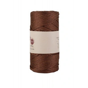 Makrome İpi 3mm  Polyester Kahve Simli