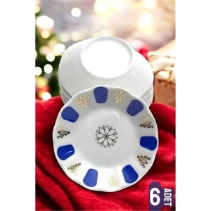 Melamin Çay Tabağı 6 Adet Geleneksel Türk Çay Bardağı Altlığı