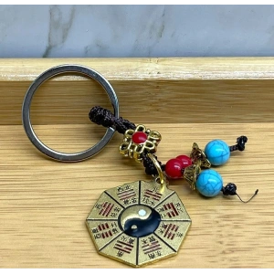 Metal Renkli Yin Yang Anahtarlık