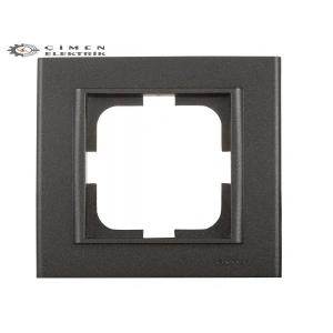 Metalik Siyah Tekli Çerçeve - Priz ve Anahtar İçin Uyumlu Çerçeve