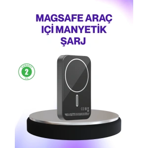 Mıknatıslı MagSafe Uyumlu Araç Tutucu Kablosuz Şarj Destekli