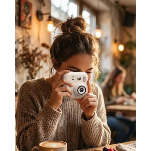 Mini Dijital Çocuk Kamerası Anında Baskı 5 Kalem 4 Kağıt Rulo Hediyeli