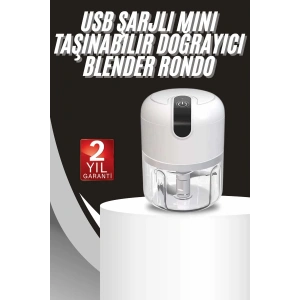 Mini Doğrayıcı Rondo Taşınabilir Mini El Blender Paslanmaz Çelik