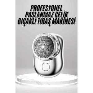 Mini Sıfır Sakal Yanak Tıraş Makinesi USB Şarjlı Sıfır Sakal Taşınabilir Korumalı