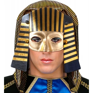 Mısırlı Maskesi Lastik Atlı Firavun Maskesi 21x23 cm