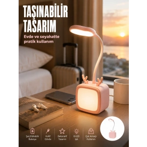Modern Tasarımlı Şarj Edilebilir LED Gece Lambası