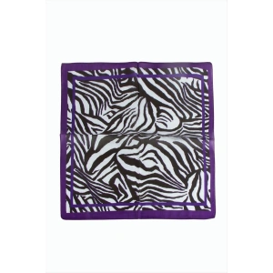 Mor Renkli Zr Şifon Fular 50*50 cm