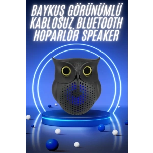 Müzik Çalar Bluetooth Hoparlör Speaker 5.0 Kablosuz Baykuş Görünümlü