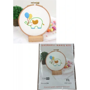 Nakış Kitleri Kasnaklı 8.6 X 6 cm Fil